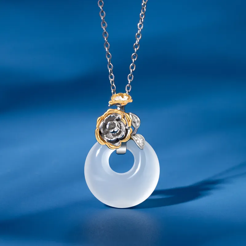 Hurry That Year Chalcedony Jade Necklaces Women's-2