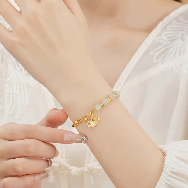 Hurry That Year Bracelets White Jade Women's-4