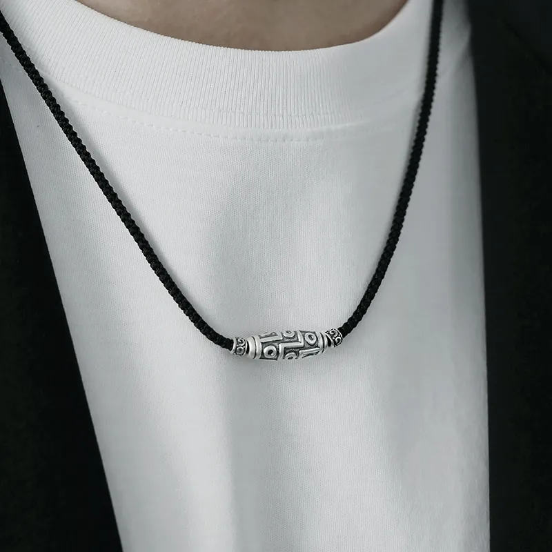 Hurry That Year 999 Fine Silver, Cotton Cord Necklaces Men's-5