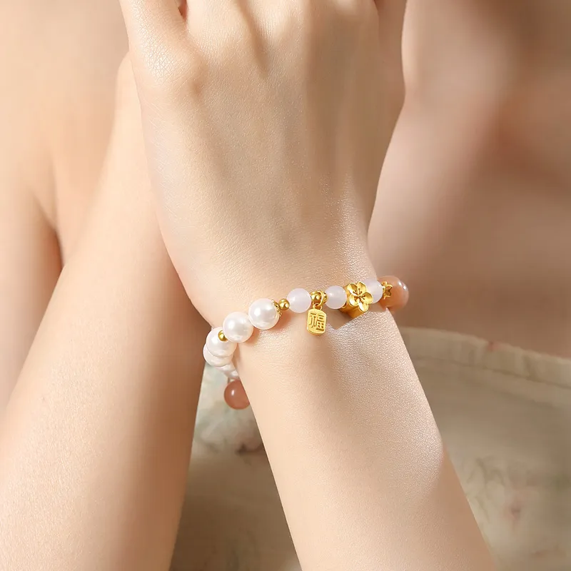 Hurry That Year Chalcedony Jade Bracelets Women's-1