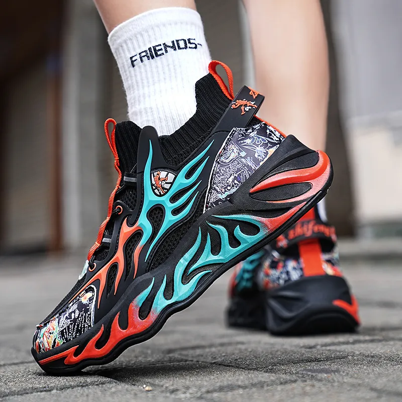 AMICNIEGD Breathable And Slip Resistant Mid Top Casual Shoes Unisex-14