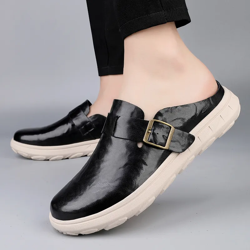 AMICNIEGD Slip Resistant Abrasion Resistant Closed Toe Slippers Men's-5