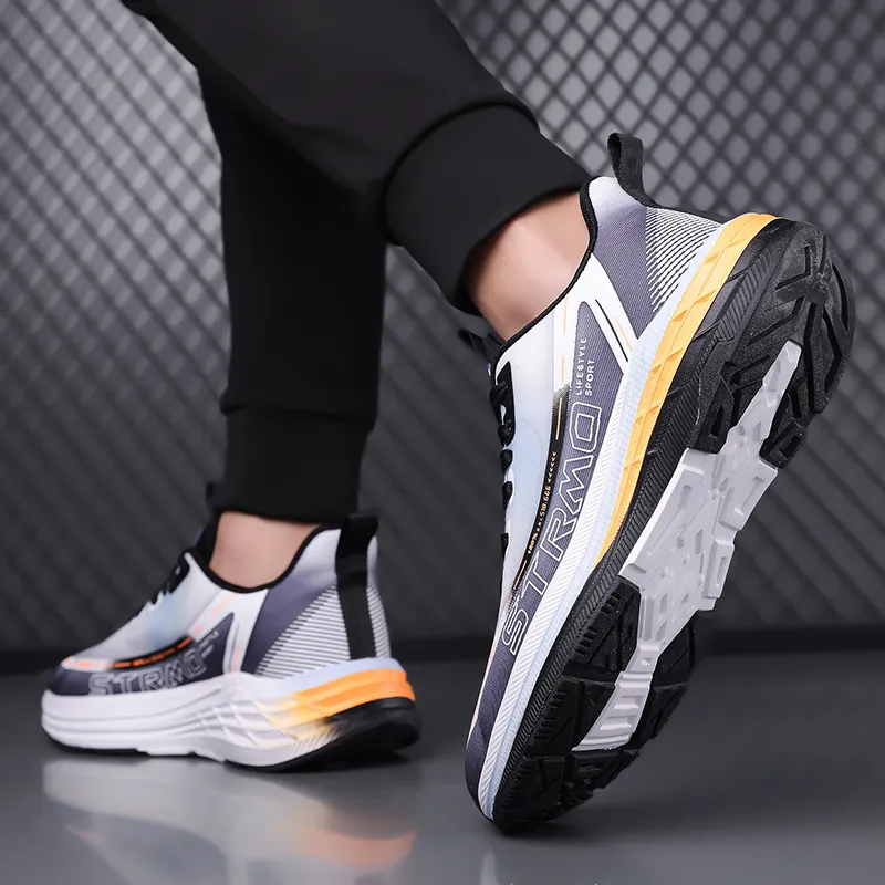 AMICNIEGD Slip Resistant, Abrasion Resistant, And Balanced Low Top Casual Training Racing Running Shoes Men's-1
