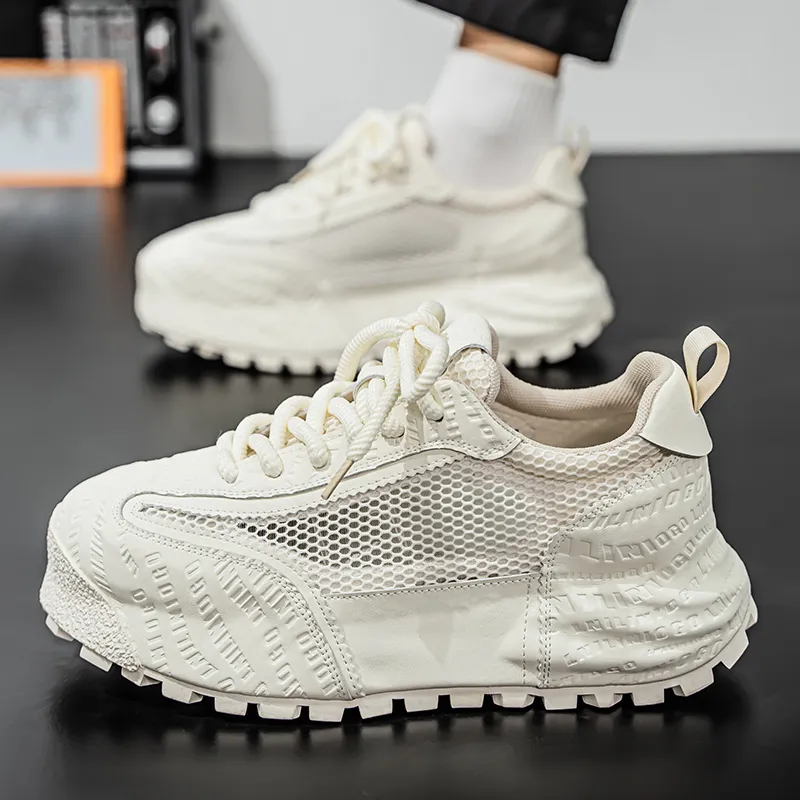 AMICNIEGD Breathable And Wear resistant Low Top Chunky Sneakers Men's-18