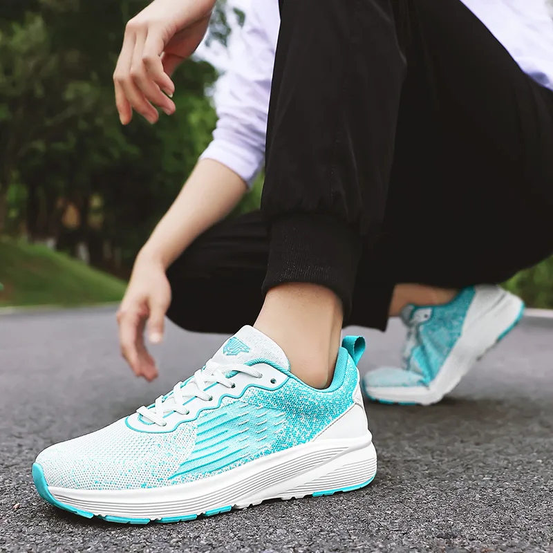 AMICNIEGD Slip Resistant, Abrasion Resistant, Breathable Low Top Training Racing Running Shoes Unisex-12