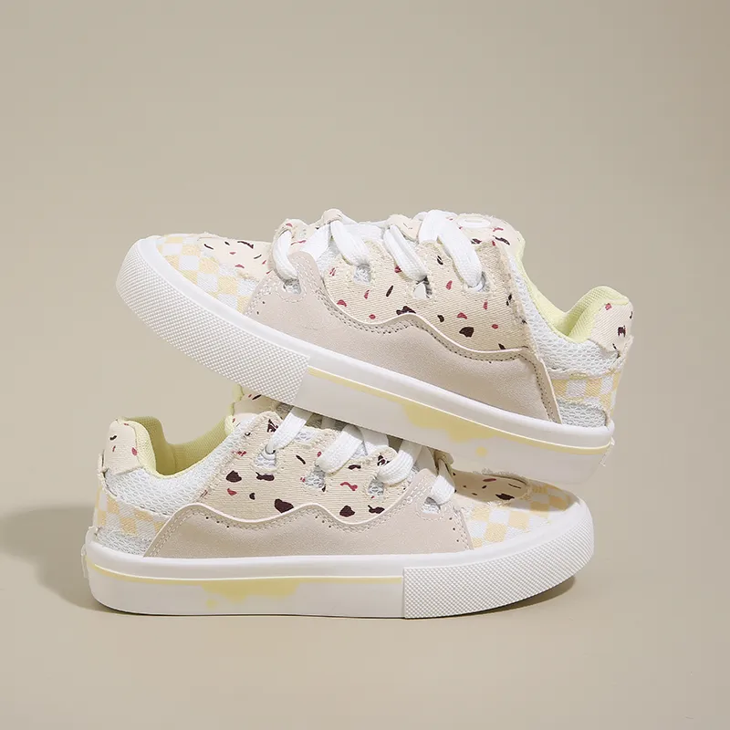 AMICNIEGD Breathable Wear Resistant Slip Resistant Low Top Canvas Shoes Women's-7