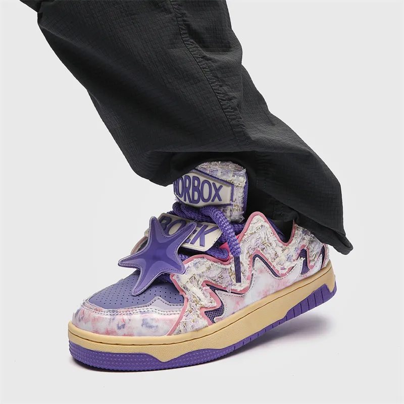 AMICNIEGD Anti Slip Wear Resistant Lightweight Breathable Low Top Skateboard Shoes Unisex-11