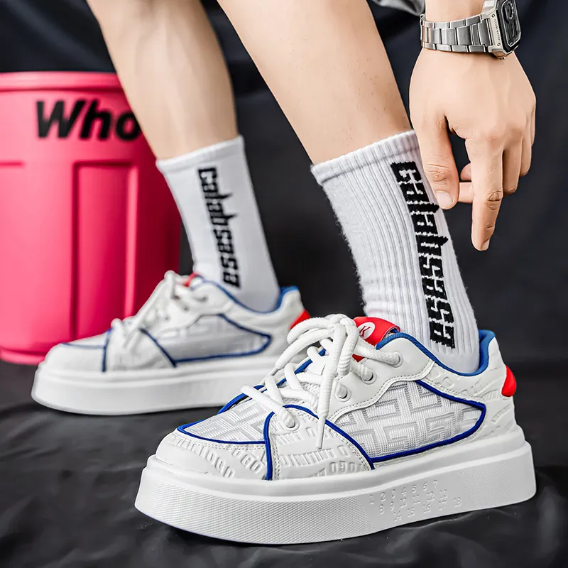 AMICNIEGD Slip Resistant Cushioning And Breathable Low Top Skateboard Shoes Men's-4