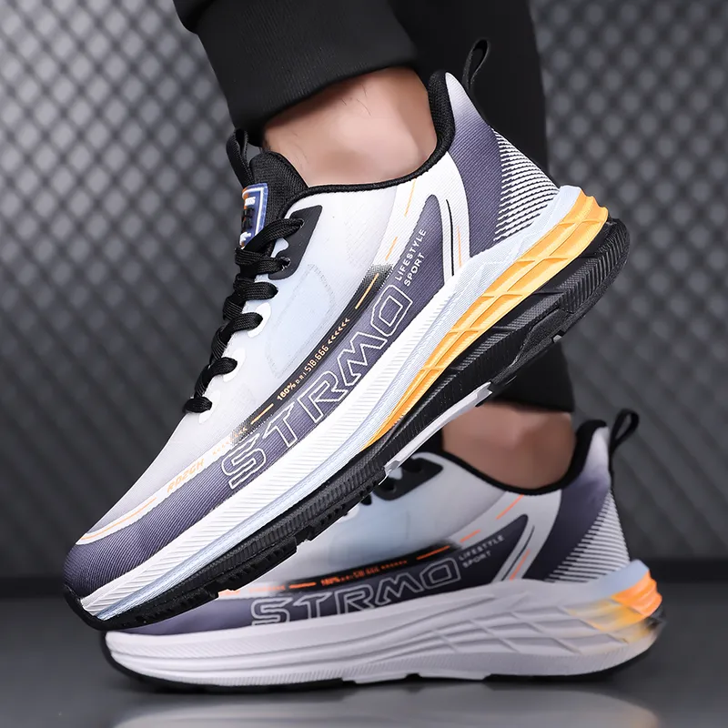 AMICNIEGD Slip Resistant, Abrasion Resistant, And Balanced Low Top Casual Training Racing Running Shoes Men's-2
