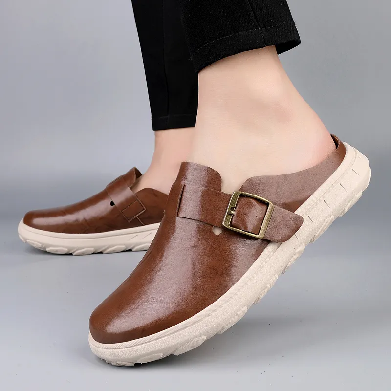 AMICNIEGD Slip Resistant Abrasion Resistant Closed Toe Slippers Men's-10