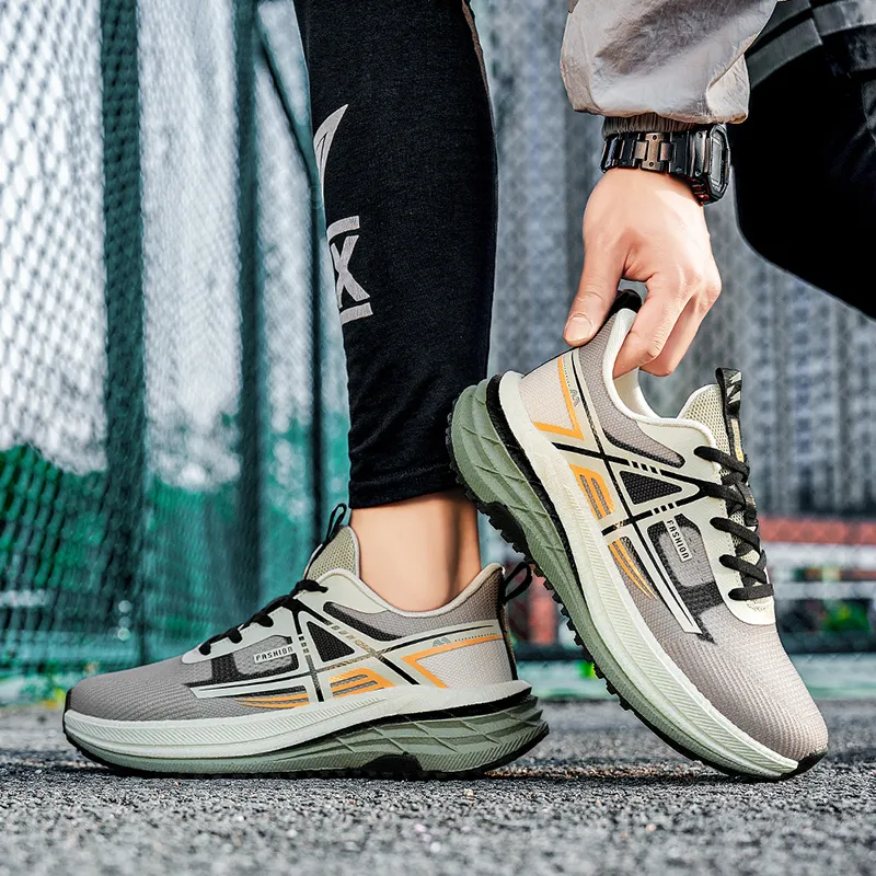 AMICNIEGD Cushioning, Slip Resistant, And Abrasion Resistant Low Top Popcorn Casual City Commute Running Shoes Men's-9