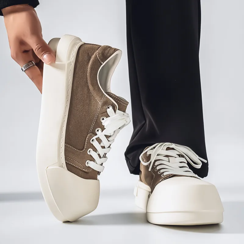 AMICNIEGD Coverage Balance Height Increase Low Top Skateboard Shoes Men's-6