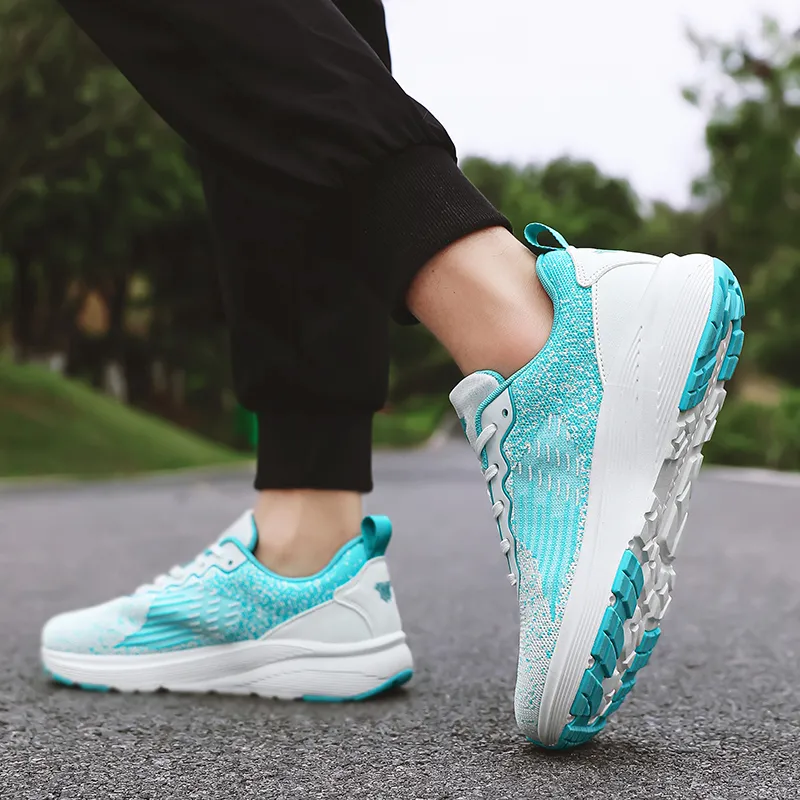 AMICNIEGD Slip Resistant, Abrasion Resistant, Breathable Low Top Training Racing Running Shoes Unisex-9