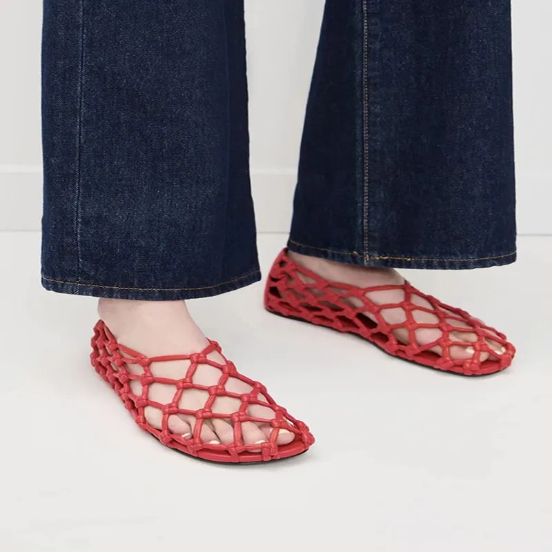 AMICNIEGD Beach Sandals Women's Red-5