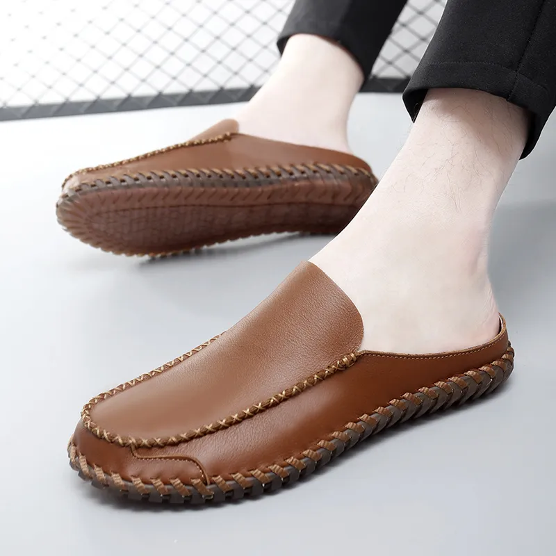 AMICNIEGD Quiet Slip Resistant Closed Toe Slippers Men's-8