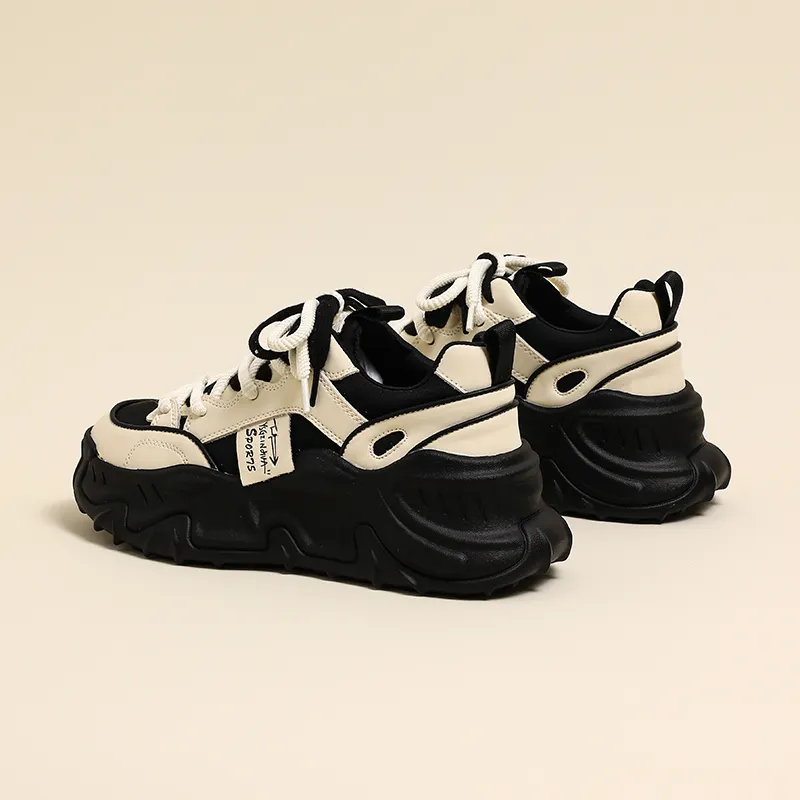 AMICNIEGD Cushioning Wear-Resistant Balance Low-Top Chunky Sneakers Women's-1