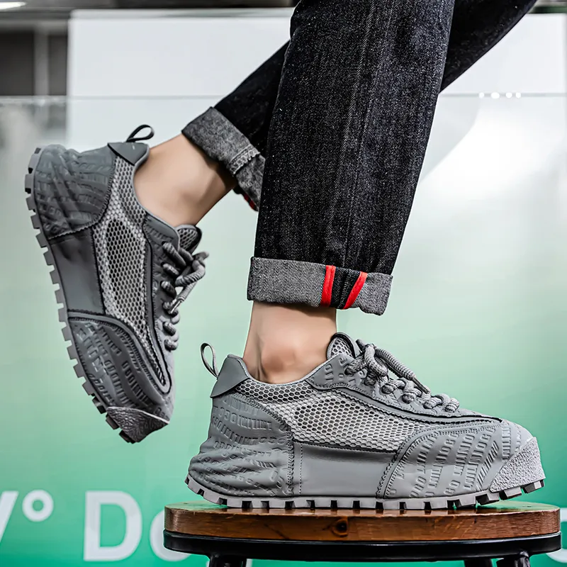 AMICNIEGD Breathable And Wear resistant Low Top Chunky Sneakers Men's-13
