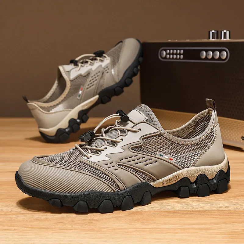 AMICNIEGD Cut Resistant Coverage Cushioning River Trekking Shoes Men's-1