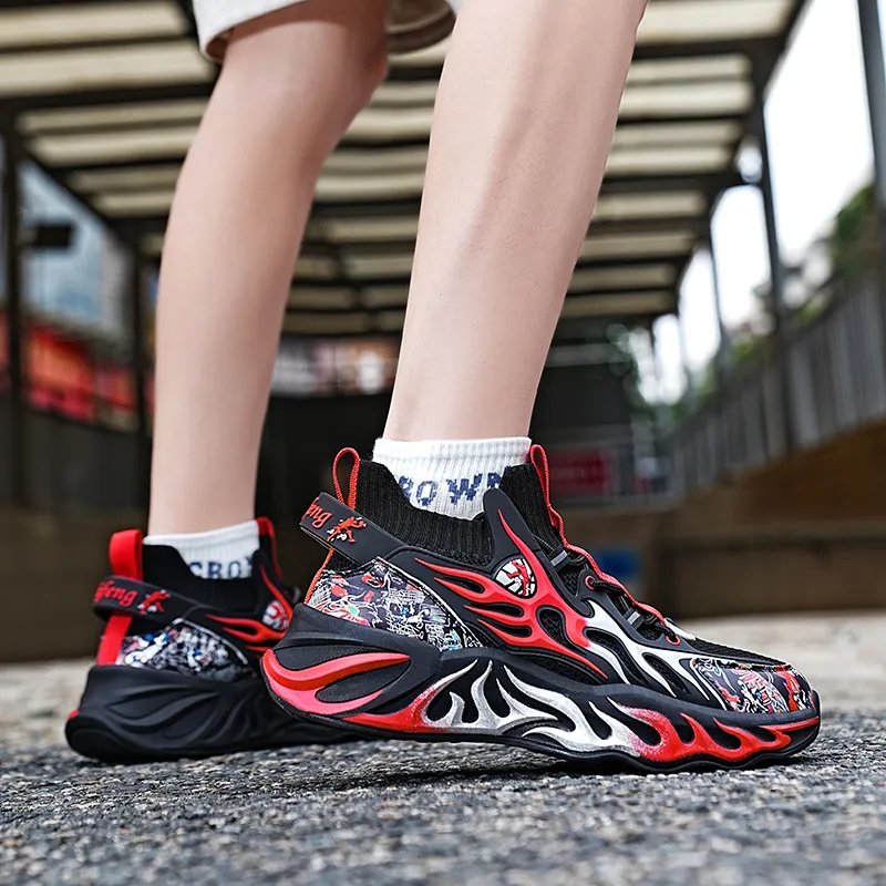 AMICNIEGD Breathable And Slip Resistant Mid Top Casual Shoes Unisex-28