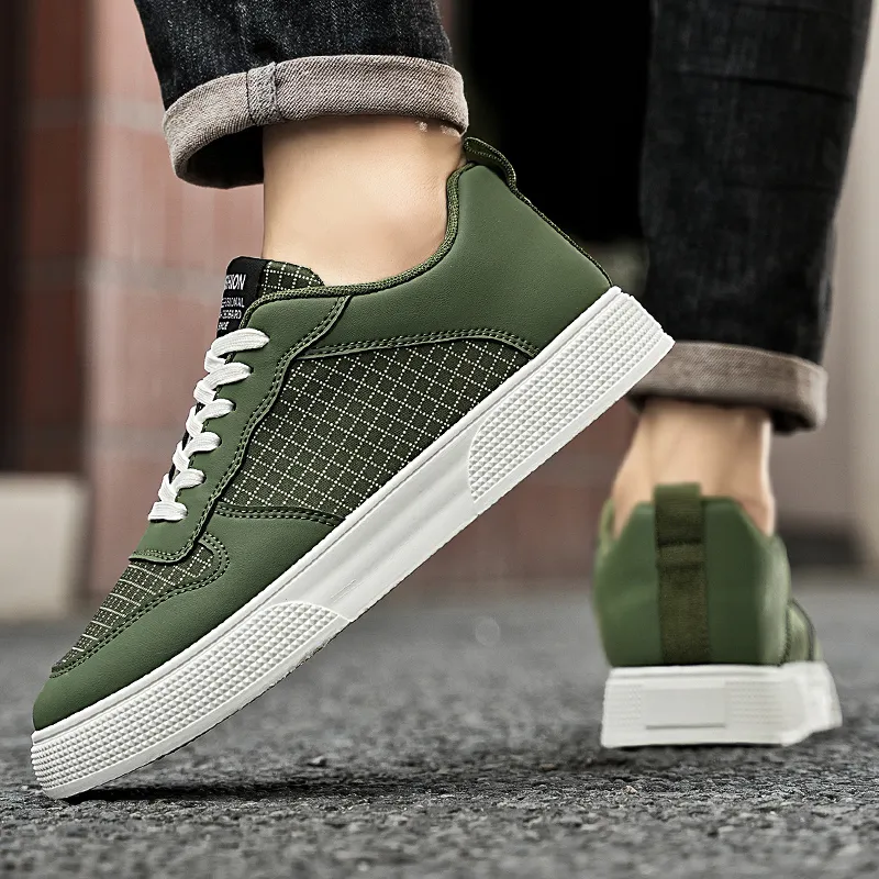 AMICNIEGD Breathable And Slip Resistant Low Top Skateboard Shoes Men's-16