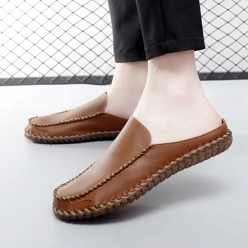 AMICNIEGD Quiet Slip Resistant Closed Toe Slippers Men's-9