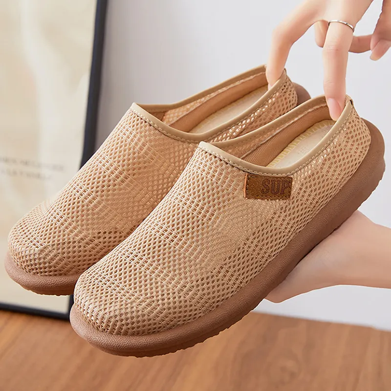 AMICNIEGD Abrasion Resistant Slip Resistant Closed Toe Slippers Women's-5