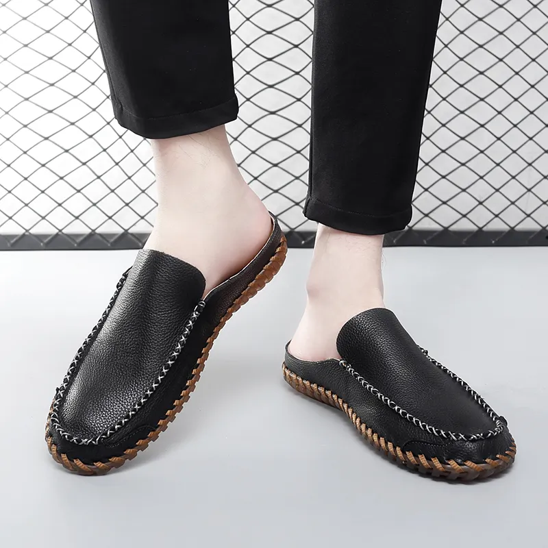 AMICNIEGD Quiet Slip Resistant Closed Toe Slippers Men's-13
