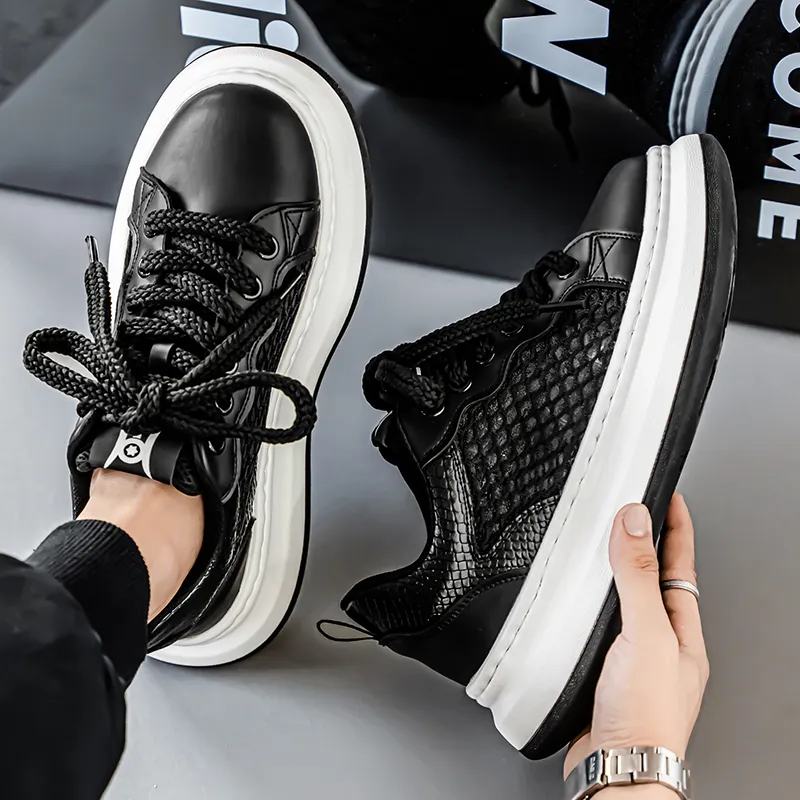 AMICNIEGD Slip Resistant Shock Absorbers With Abrasion Resistant Properties Low Top Skateboard Shoes Men's-9