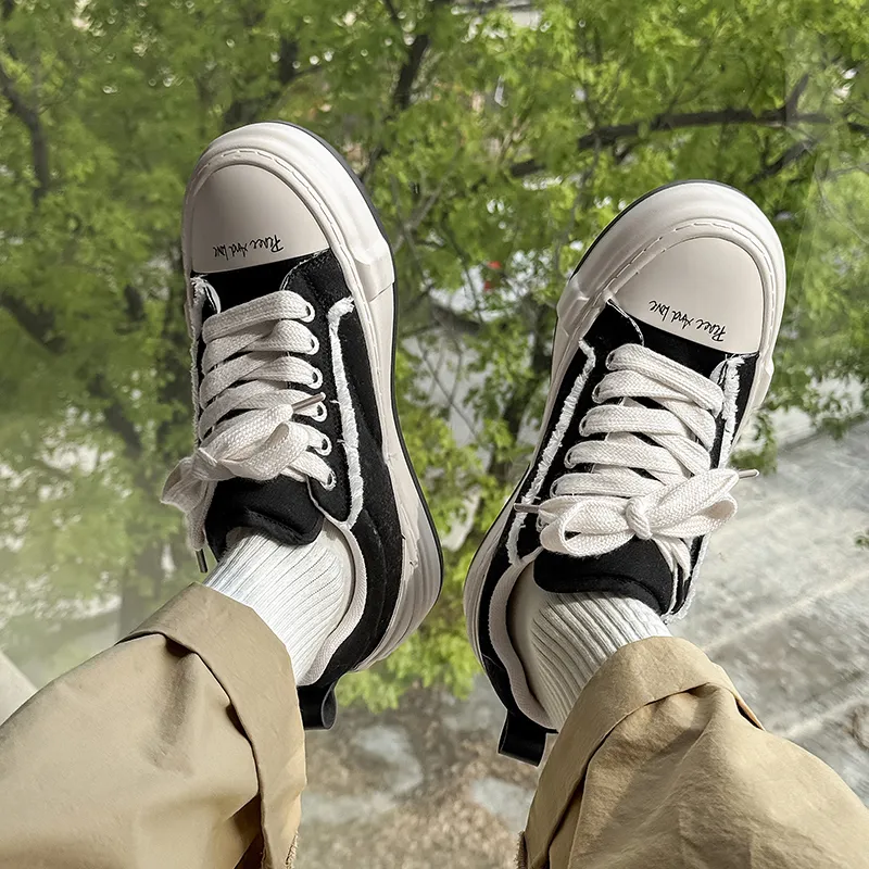 AMICNIEGD Breathable And Wear resistant Low Top Canvas Shoes Men's-3