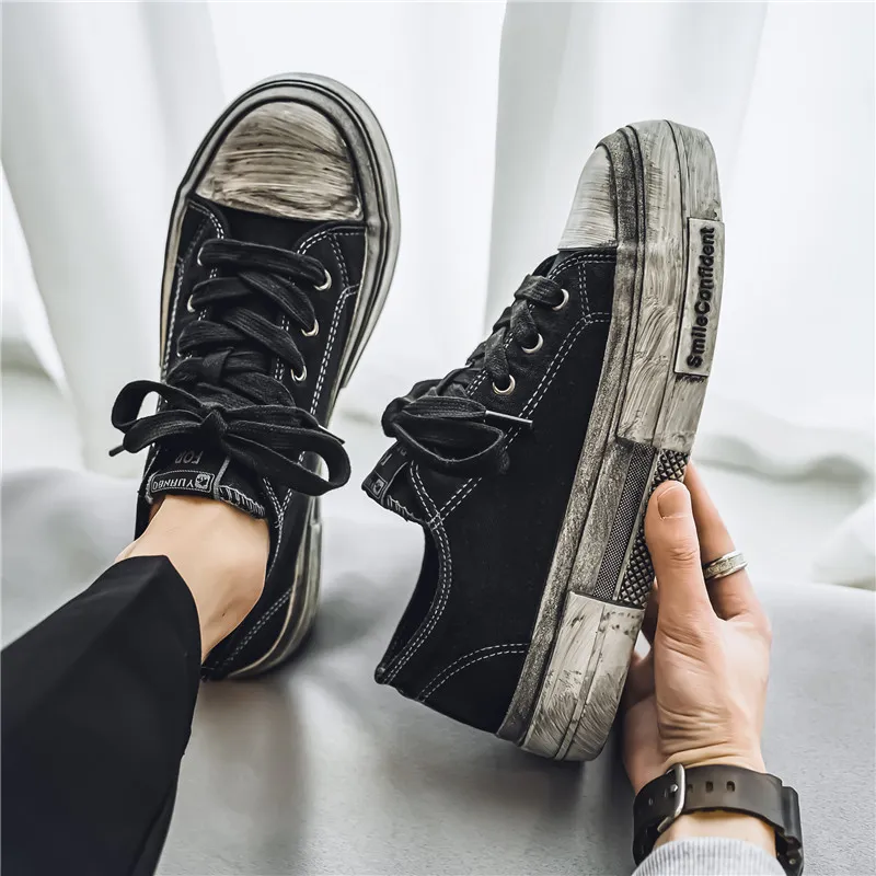 AMICNIEGD Breathable And Slip Resistant Low Top Canvas Shoes Men's-18