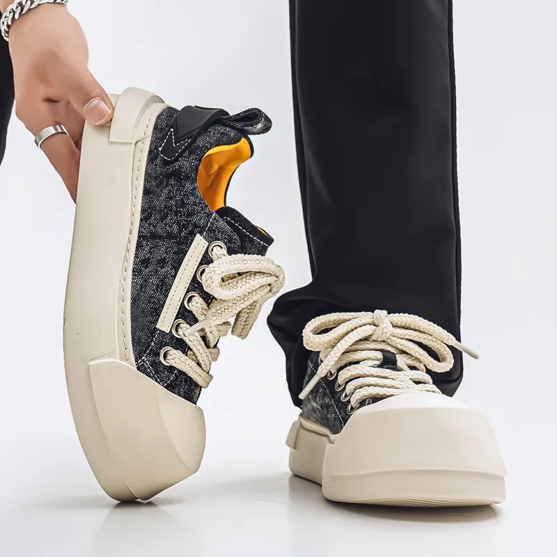 AMICNIEGD Breathable And Wear resistant Low Top Canvas Shoes Men's-6
