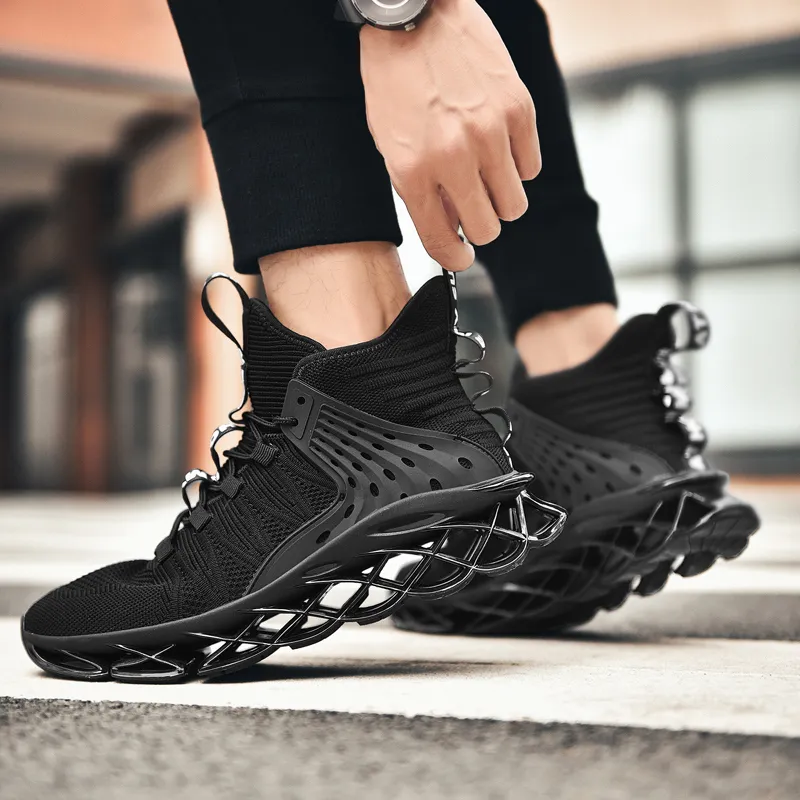 AMICNIEGD Shock Absorbers With Slip Resistant And Abrasion Resistant Properties High Top Casual Shoes Men's-10