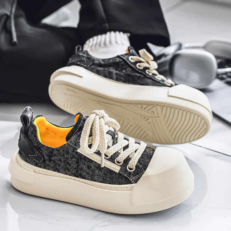 AMICNIEGD Breathable And Wear resistant Low Top Canvas Shoes Men's-8