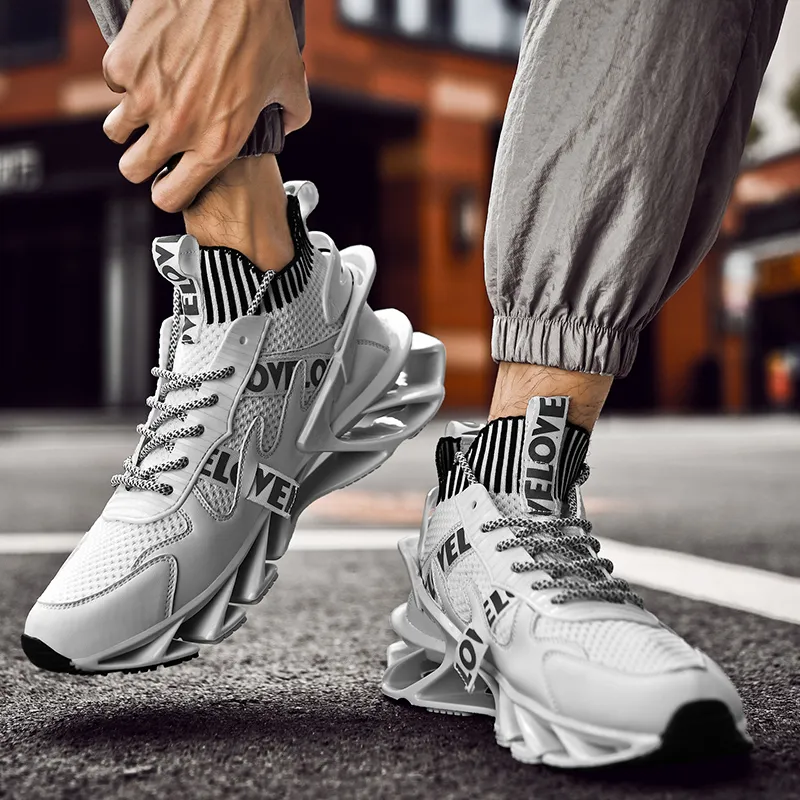 AMICNIEGD Shock Absorbers Slip Resistant Breathable Low Top Chunky Sneakers Men's-16