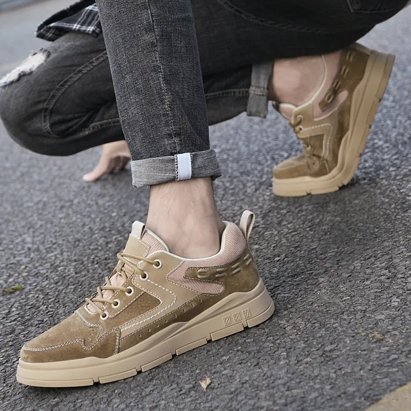 AMICNIEGD Anti Slip Wear Resistant Low Top Casual Shoes Men's-12