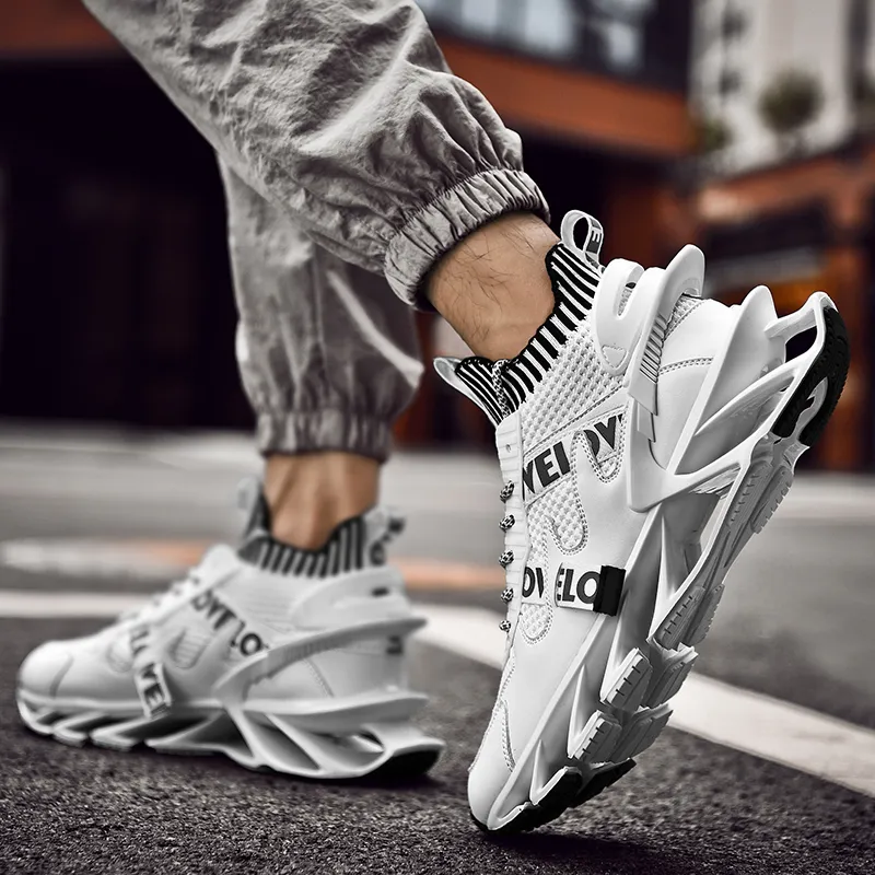 AMICNIEGD Shock Absorbers Slip Resistant Breathable Low Top Chunky Sneakers Men's-15