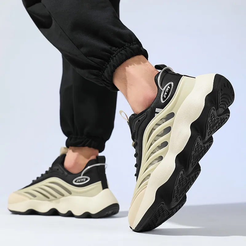 AMICNIEGD Slip Resistant, Abrasion Resistant, Breathable Low Top Chunky Sneakers Men's-8