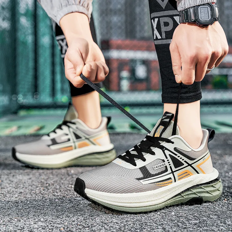 AMICNIEGD Cushioning, Slip Resistant, And Abrasion Resistant Low Top Popcorn Casual City Commute Running Shoes Men's-8