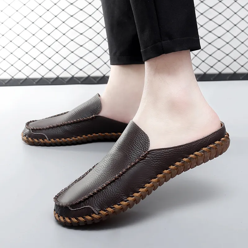 AMICNIEGD Quiet Slip Resistant Closed Toe Slippers Men's-4