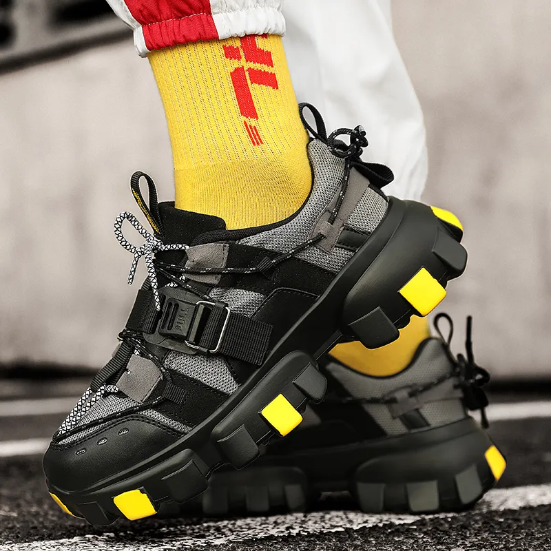 AMICNIEGD Anti Slip And Wear Resistant Coverage Low Top Chunky Sneakers Men's-13