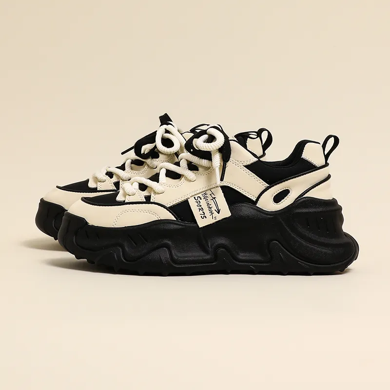 AMICNIEGD Cushioning Wear-Resistant Balance Low-Top Chunky Sneakers Women's-3