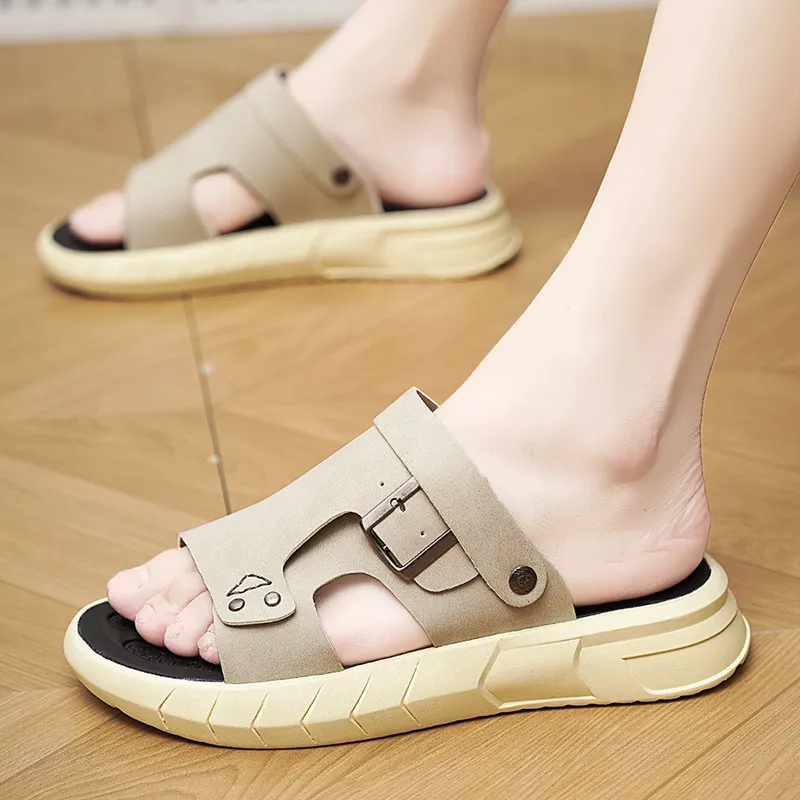 AMICNIEGD Massage Abrasion Resistant Slide Slippers Men's-20