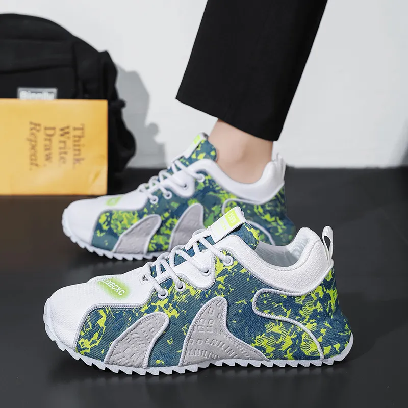 AMICNIEGD Anti Slip And Wear Resistant Lightweight Low Top Chunky Sneakers Men's-14
