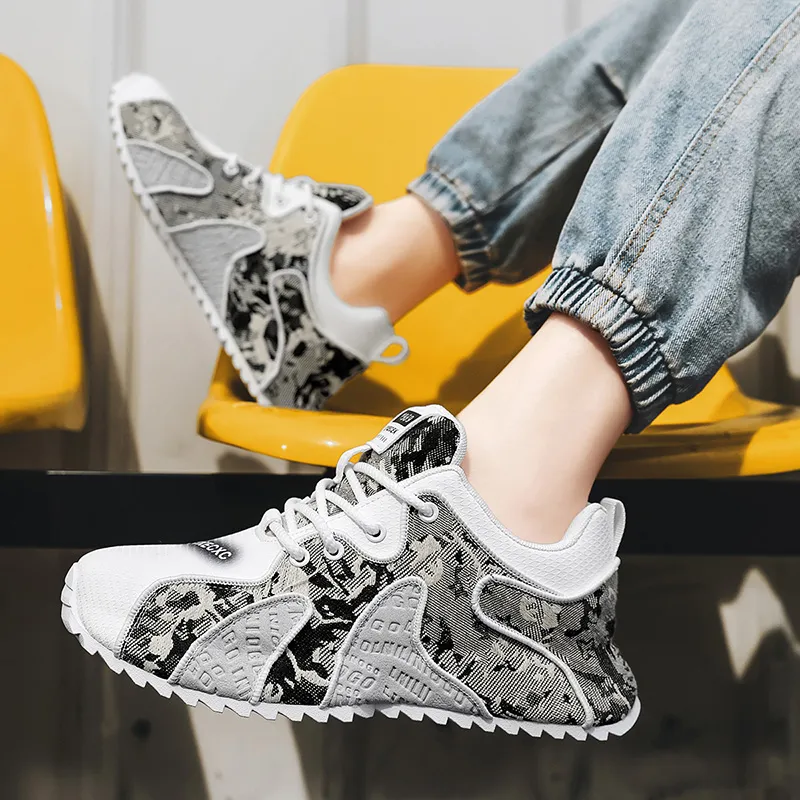 AMICNIEGD Anti Slip And Wear Resistant Lightweight Low Top Chunky Sneakers Men's-6