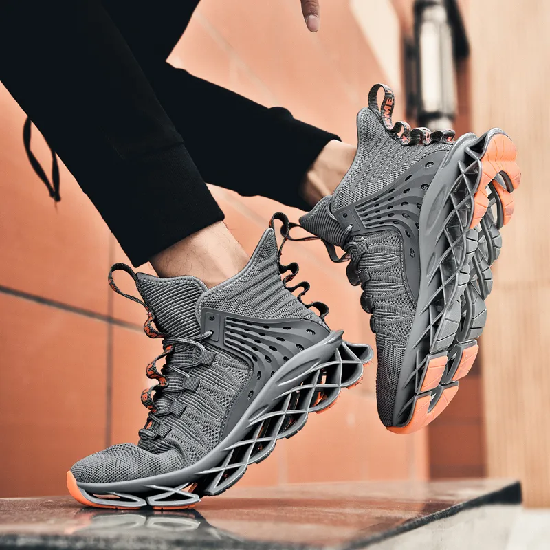 AMICNIEGD Shock Absorbers With Slip Resistant And Abrasion Resistant Properties High Top Casual Shoes Men's-5