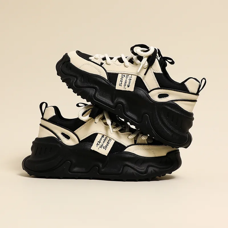 AMICNIEGD Cushioning Wear-Resistant Balance Low-Top Chunky Sneakers Women's-5