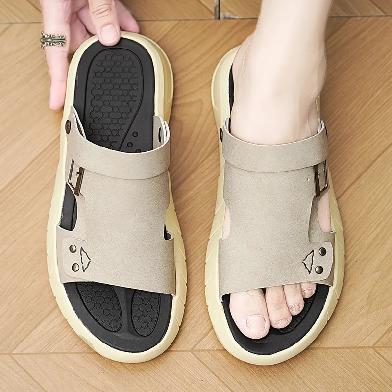 AMICNIEGD Massage Abrasion Resistant Slide Slippers Men's-18