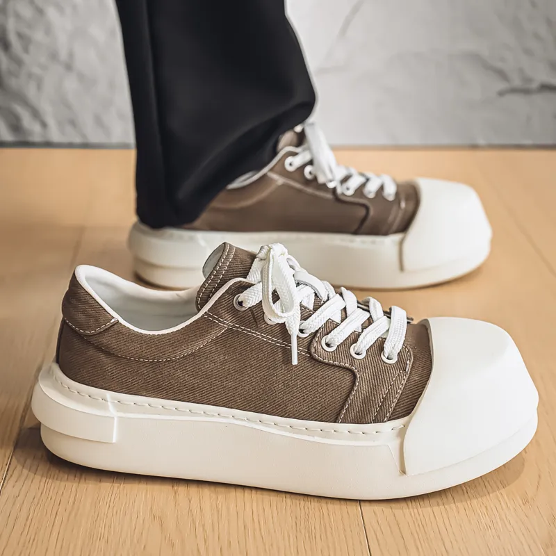 AMICNIEGD Coverage Balance Height Increase Low Top Skateboard Shoes Men's-7