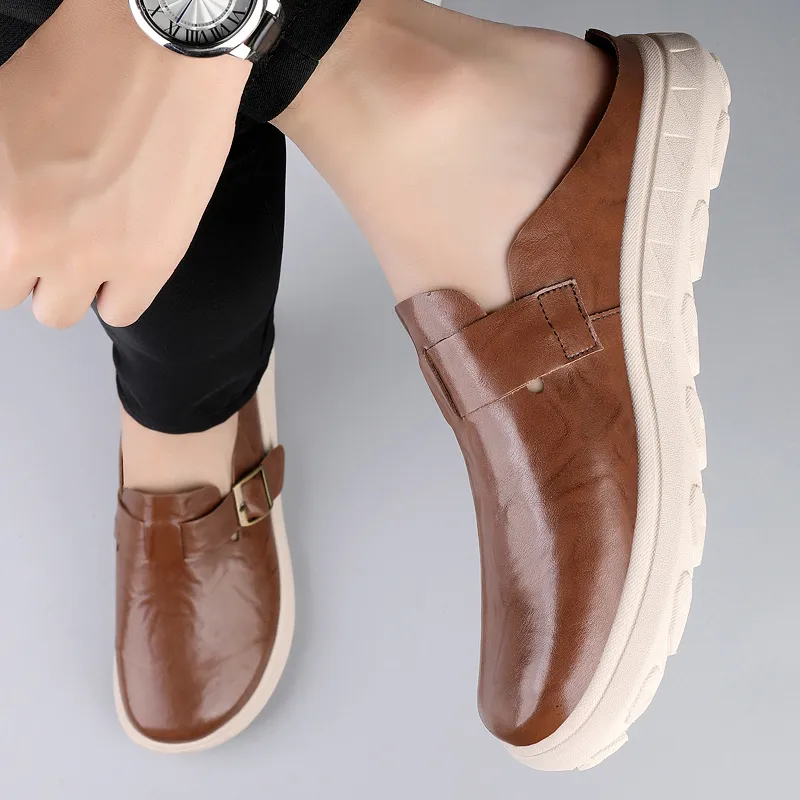 AMICNIEGD Slip Resistant Abrasion Resistant Closed Toe Slippers Men's-11