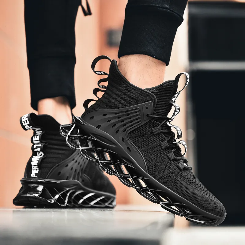 AMICNIEGD Shock Absorbers With Slip Resistant And Abrasion Resistant Properties High Top Casual Shoes Men's-12
